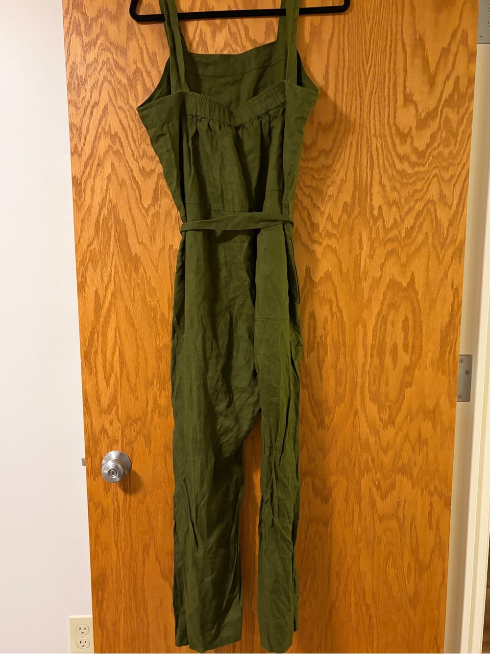 100% European Linen Square Neck Jumpsuit - Picture 10 of 11